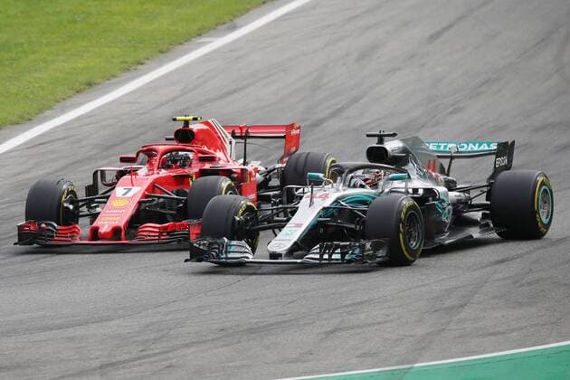 left Kimi Raikkoenen Scuderia Ferrari and Lewis Hamilton Mercedes AMG Petronas Formula One Team Italian Grand Prix Renntag 02 09 2018 ITA Italian Grand Prix 02 09 2018 Monza Copyright: xEIBNER JerryxAndrex EP_EER