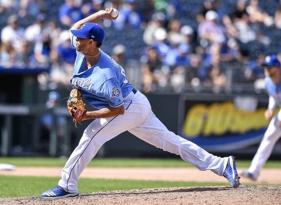 September 2, 2018 - Kansas City, MO, USA - Kansas City Royals starting pitcher Jorge Lopez throws in the seventh inning against the Baltimore Orioles on Sunday, Sept. 2, 2018 at Kauffman Stadium in Kansas City, Mo. Baltimore Orioles vs. Kansas City Royals - ZUMAm67_ 20180902_zaf_m67_005 Copyright: xJohnxSleezerx