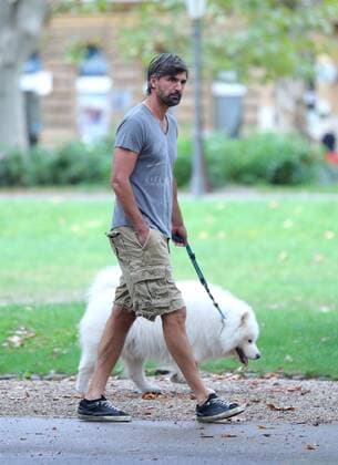 Goran Ivanisevic walking with a dog 03.09.2018., Zagreb - Former tennis player and Wimbledon winner Goran Ivanisevic walking his dog iz Zrinjevac park  SanjinxStrukic PIXSELL