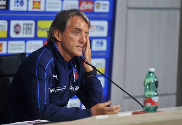 Photo LaPresse - Jennifer Lorenzini 03 September 2018 Firenze (Italy) Soccer Italy Italian Football meeting - "Coverciano" - press conference PK Pressekonferenz Roberto Mancini In the pic: Roberto Mancini  Copyright: xJenniferxLorenzini LaPressex