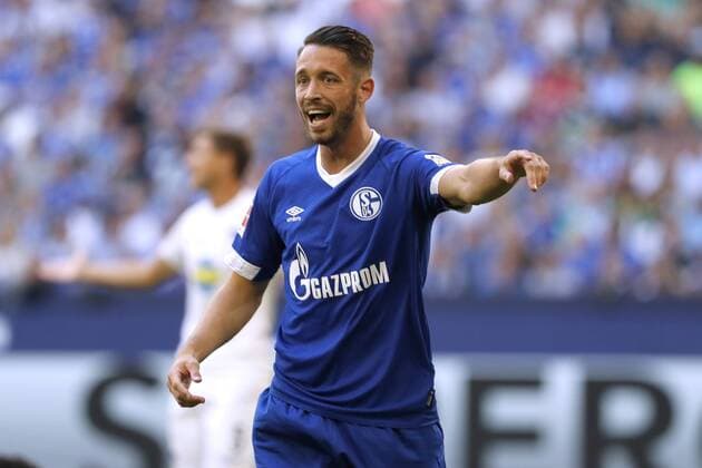 UTH Mark Team FC Schalke 04 DFL Football Bundesliga Season 2018 2019 Match FC Schalke 04 Hertha BSC Berlin 0 2 on 02 September 2018 in Gelsenkirchen DFL REGULATIONS PROHIBIT ANY USE OF PHOTOGRAPH as IMAGE SEQUENCES and or QUASI VIDEO