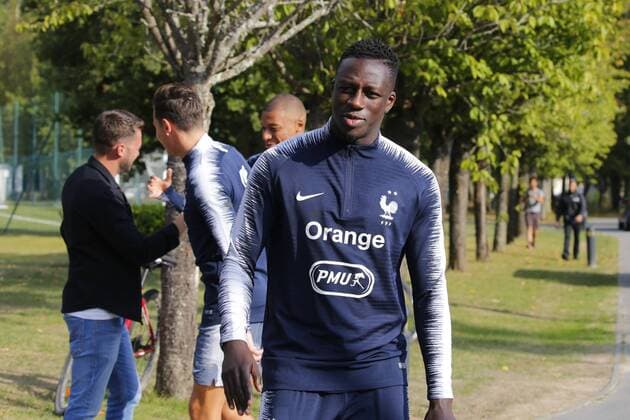 Fußball, Frankreich Training Mendy Benjamin FOOTBALL : Entrainement Equipe de France - Clairefontaine - 03 09 2018 StephenCaillet Panoramic 