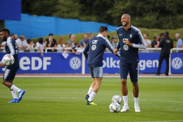 Fußball, Frankreich Training Nzonzi Steven FOOTBALL : Entrainement Equipe de France - Clairefontaine - 03 09 2018 StephenCaillet Panoramic 