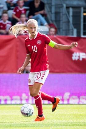 180904 Denmarks Pernille Harder during the World Cup qualifier match in football between Denmark and Sweden on September 4, 2018 in Viborg  Copyright: LUDVIGxTHUNMAN BB180904LT026