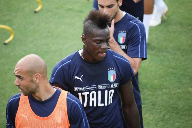 Fußball, Nationalteam Italien Training Balotelli Firenze 04-09-2018 Centro tecnico Coverciano Football - Calcio Raduno e allenamento della Nazionale italiana di calcio. Italian national team Nationalteam training. Foto Gianni Nucci Insidefoto giannixnucci