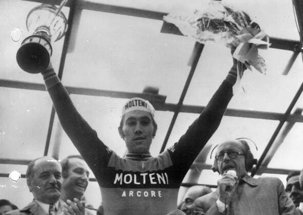 Eddy Merckx wins the Tour de Lombardie. (BELGA ARCHIVES)  x85220188stx