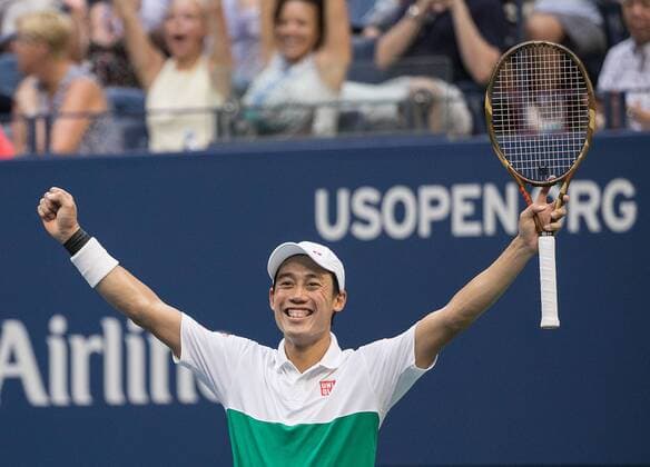 Sport Themen der Woche KW36 Sport Bilder des Tages September 5, 2018 - Flushing Meadows, New York, U.S - Kei Nishikori celebrates his win against Marin Cilic on Day 10 of the 2018 US Open at USTA Billie Jean King National Tennis Center on Wednesday September 5, 2018 in the Flushing neighborhood of the Queens borough of New York City. Nishikori defeats Cilic, 6-2, 4-6, 7-6(7-5), 4-6, 6-4. Nishikori defeats Cilic - ZUMAp124 20180905_zaa_p124_050 Copyright: xJavierxRojasx