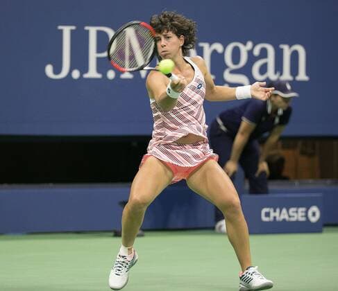 September 5, 2018 - Flushing Meadows, New York, U.S - Carla Suarez Navarro during her match against Madison Keys on Day 10 of the 2018 US Open at USTA Billie Jean King National Tennis Center on Wednesday September 5, 2018 in the Flushing neighborhood of the Queens borough of New York City. Keys vs Suarez Navarro - ZUMAp124 20180905_zaa_p124_078 Copyright: xJavierxRojasx