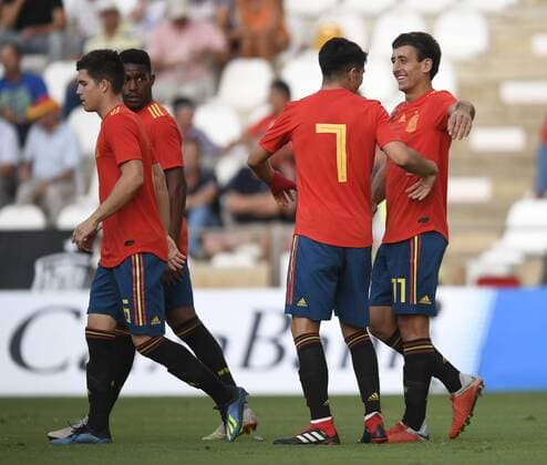 CORDOBA SPANIA SEPTEMBER 06 Oyarzabal player of the selection espa-ola Sub 21 during the party belonging to the classification Europeo 2019 facing Spain Albania New stadium Archangel 06th September 2018 Spain picture Cristobal Duenas Cordon Press  xCristobalxDuenasx xx