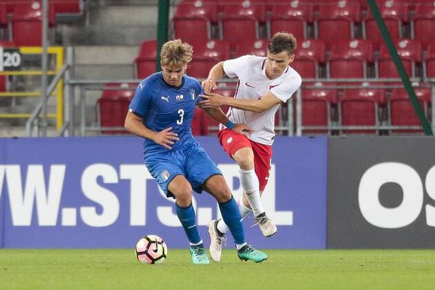 Fußball, U20 Länderspiel, Polen - Italien 06.09.2018 Lodz Pilka nozna Reprezentacja Polski U20 Turniej Osmiu Narodow Polska U20 - Wlochy U20 N z Alessandro Tripadelli, Serafin Szota Foto Adam Starszynski PressFocus NEWSPIX.PL 06.09.2018 Lodz Football Polish national team Nationalteam U20 Eight Nations Tournament Poland U20 - Italy U20 Alessandro Tripadelli, Serafin Szota Credit Adam Starszynski PressFocus --- Newspix.pl  20180906PF_AS087