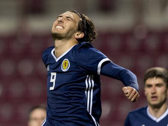 6th September 2018, Tynecastle Park, Edinburgh, Scotland; Under 21 European Championship EM Europameisterschaft Football, Scotland U21 U 21 versus Andorra U21; Fraser Hornby of Scotland celebrates after scoring the opening goal in the 45th minute  ActionPlus12060537 AlanxRennie