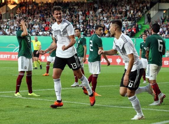 07 09 2018 Soccer Friendly Match International Friendlies USA Mexico U21 Germany DFB regulations prohibiting any use of images Jubilee joy Goalie for goal to 1 0 Janni Serra 13 Germany U21 Suat Serdar 16 Germany U21 likes to celebrate Goalscorer Janni Serra 13 Germany U21