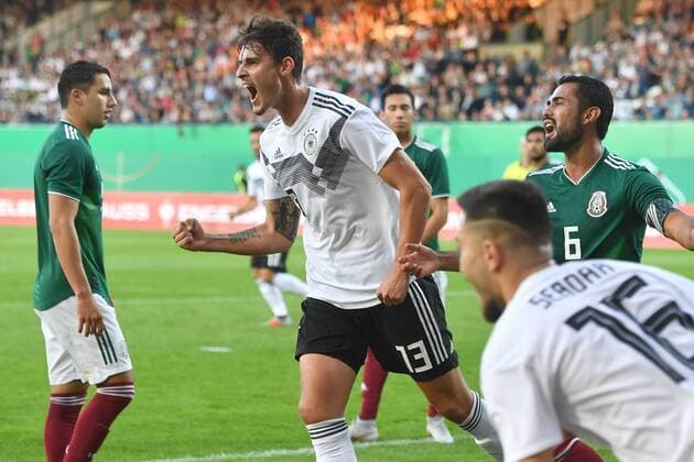 Torjubel Janni SERRA GER after goal to the 1 0 Jubel Freude Enthusiasm Action Soccer U 21 Laenderspiel Germany GER Mexico MEX 07 09 2018 in Fuerth Sportpark Ronhof Thomas Sommer DFB REGULATIONS PROHIBIT ANY USE OF PHOTOGRAPH AS IMAGE SEQUENCES AND OR QUASI VIDEO