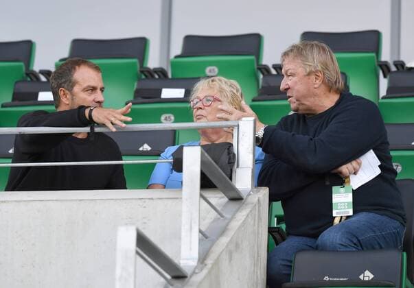 Football Men Season 2018 19 U 21 Test International Match in Fürth Germany Mexico Women National Coach Horst Hrubesch and Hansi Flick in the stands 07 09 2018 Copyright: xMatthiasxKochx