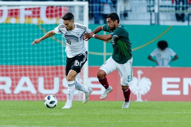 Fuerth Germany 07 09 2018 Friendly Match U 21 Germany Mexico Suat Serdar GER and Jose Esquivel MEX in a duel DeFodi048