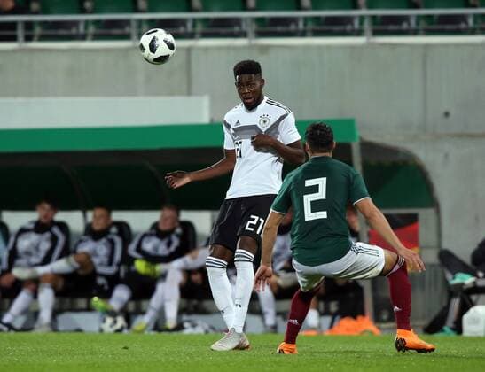 07 09 2018 Soccer Friendly Match International Friendlies Germany Mexico U21 DaMa DFB regulations prohibit any use of images as quotes or video sequences Jordan Torunarigha 21 Germany U21 Jorge Sanchez 2 Mexico Mexico U21