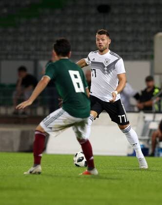 07 09 2018 Football Friendly match International Friendlies Germany Mexico U21 DaMa DFB regulations prohibit any use of images as image sequences or video Oscar Macias 8 Mexico Mexico U21 Eduard Löwen 17 Germany U21