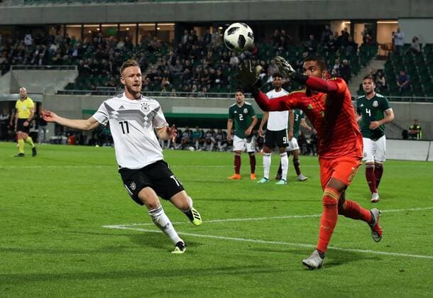 07 09 2018 Soccer Friendly Match International Friendlies Germany Mexico U21 DaMa DFB regulations prohibiting any use of images Cedric Teuchert 11 Germany U21 Jose Hernandez 1 Mexico Mexico U21