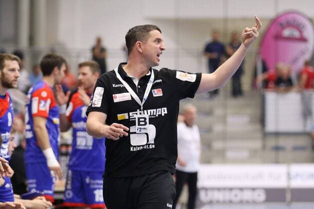 Jens Buerkle Coach HBW Balingen Weilstetten ASV Hamm vs HBW Balingen Weilstetten Handball 2 Bundesliga 07 09 2018 ASV Hamm Westphalia vs HBW Balingen Weilstetten Handball 2 Bundesliga 07 09 2018 Hamm Copyright: xEIBNER JanxStrohdiekx EP_JSK
