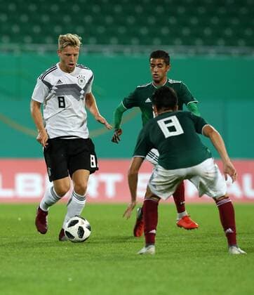 07 09 2018 Soccer Friendly Match International Friendlies Germany Mexico U21 DaMa DFB regulations prohibit any use of images as video clips and video Arne Maier 8 Germany U21 Oscar Macias 8 Mexico Mexico U21