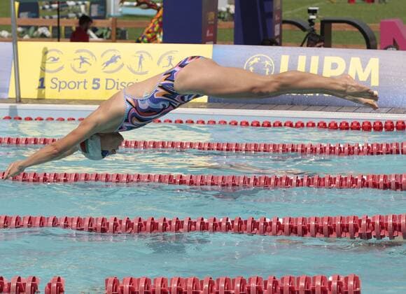 The Belarus Anastasiya Prokopenko participates in the women s relay swim test at the Modern pentathlon moderner Fünfkampf World Championships in Mexico City, Mexico, 07 September 2018. Modern Pentathlon World Championships in Mexico !ACHTUNG: NUR REDAKTIONELLE NUTZUNG!  Copyright: xMarioxGuzmánx MEX22 20180907-636719509217874060