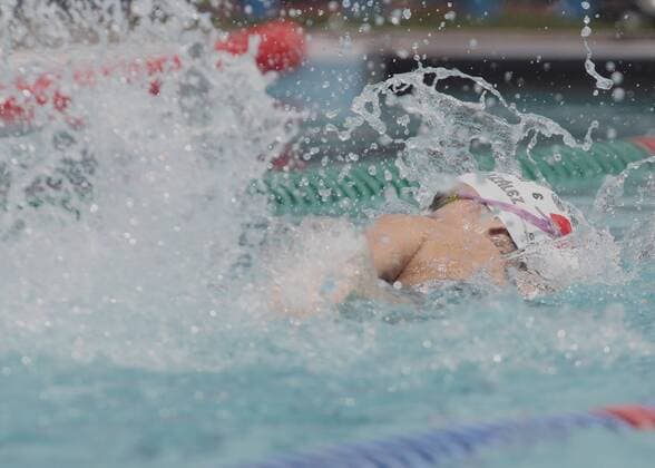 The Mexican Karol Gonzalez participates in the women s relay swim test at the Modern pentathlon moderner Fünfkampf World Championships in Mexico City, Mexico, 07 September 2018. Modern Pentathlon World Championships in Mexico !ACHTUNG: NUR REDAKTIONELLE NUTZUNG!  Copyright: xMarioxGuzmánx MEX22 20180907-636719509858028268