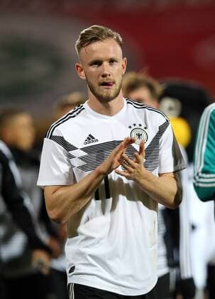 07 09 2018 Football Friendly Match International Friendlies Germany Mexico U21 DaMa DFB regulations rejoice after the end of the game Cedric Teuchert 11 Germany U21 applauds clapping hands audience audience fans too