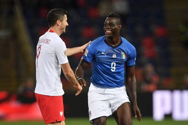 Mario Balotelli Italy, Robert Lewandowski Poland. Bologna 07-09-2018 Football Calcio Uefa Nations League Italia - Polonia Italy - Poland Foto Andrea Staccioli Insidefoto andreaxstaccioli