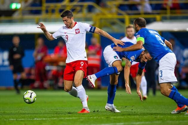 Fußball, Nations League, Italien - Polen 07.09.2018 BOLONIA, WLOCHY (BOLOGNA, ITALY) STADIO RENATO DALL ARA PILKA NOZNA (FOOTBALL) LIGA NARODOW UEFA (UEFA NATIONAL LEAGUE) MECZ WLOCHY - POLSKA ( GAME ITALY - POLAND ) NZ ROBERT LEWANDOWSKI FOTO LUKASZ SKWIOT CYFRASPORT NEWSPIX.PL --- Newspix.pl  20180907CSLS0028