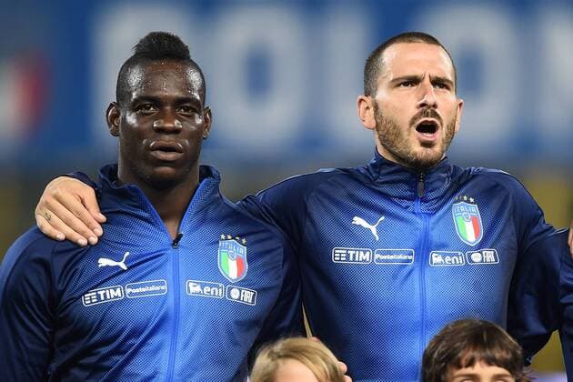 Fußball, Nations League, Italien - Polen Db Bologna 07 09 2018 - Uefa Nations League Italia-Polonia foto Daniele Buffa Image nella foto: Mario Balotelli-Leonardo Bonucci 