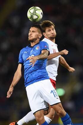 Fußball, Nations League, Italien - Polen Db Bologna 07 09 2018 - Uefa Nations League Italia-Polonia foto Daniele Buffa Image nella foto: Bartosz Bereszynski-Lorenzo Pellegrini 