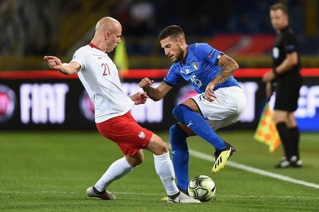 Sport Bilder des Tages Fußball, Nations League, Italien - Polen Db Bologna 07 09 2018 - Uefa Nations League Italia-Polonia foto Daniele Buffa Image nella foto: Rafael Kurzawa-Cristiano Biraghi 