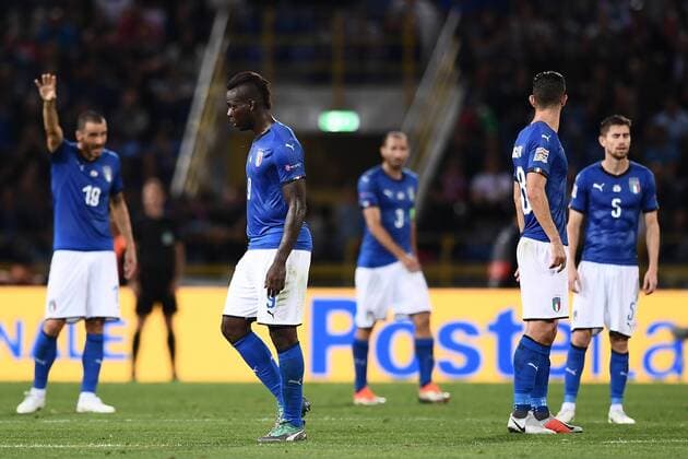 Fußball, Nations League, Italien - Polen Mg Bologna 07 09 2018 - Uefa Nations League Italia-Polonia foto Matteo Gribaudi Image nella foto: delusione Italia 