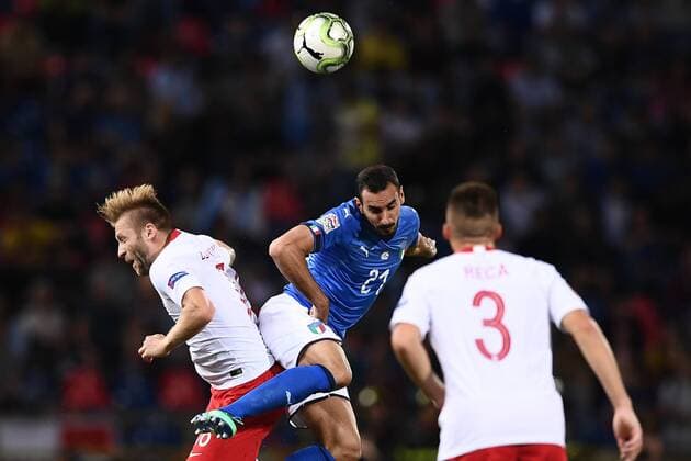 Fußball, Nations League, Italien - Polen Mg Bologna 07 09 2018 - Uefa Nations League Italia-Polonia foto Matteo Gribaudi Image nella foto: Davide Zappacosta-Jakub Blaszczykowski 