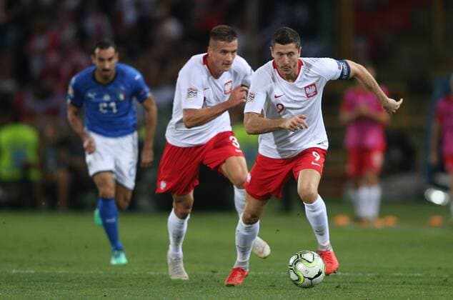 Fußball, Nations League, Italien - Polen 07.09.2018. Bologna, Italy: ROBERT LEWANDOWSKI in action during the match UEFA Nations League , Group 3, football match between ITALY V POLAND in DALL ARA STADIUM IN BOLOGNA.  Copyright: xMarcoxIacobuccix xIPAx xMarcoxIacobuccix