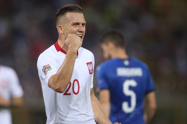Fußball, Nations League, Italien - Polen 07.09.2018. Bologna, Italy: PIOTR ZIELINSKI SCORE THE GOL during the match UEFA Nations League , Group 3, football match between ITALY V POLAND in DALL ARA STADIUM IN BOLOGNA.  Copyright: xMarcoxIacobuccix xIPAx xMarcoxIacobuccix