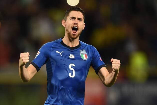 Fußball, Nations League, Italien - Polen Db Bologna 07 09 2018 - Uefa Nations League Italia-Polonia foto Daniele Buffa Image nella foto: esultanza gol Jorginho 