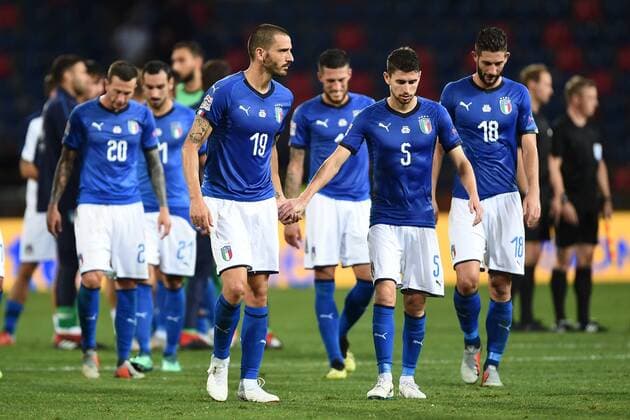 Fußball, Nations League, Italien - Polen Db Bologna 07 09 2018 - Uefa Nations League Italia-Polonia foto Daniele Buffa Image nella foto: Leonardo Bonucci-Jorginho 
