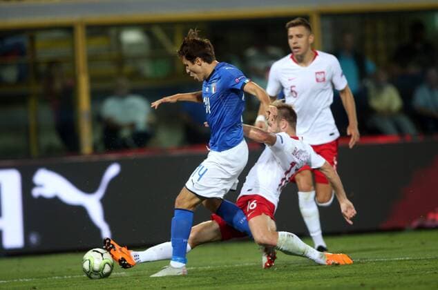 07.09.2018. Bologna, Italy: FEDERICO CHIESA in action during the match UEFA Nations League , Group 3, football match between ITALY V POLAND in DALL ARA STADIUM IN BOLOGNA.  Copyright: xMarcoxIacobuccix xIPAx xMarcoxIacobuccix