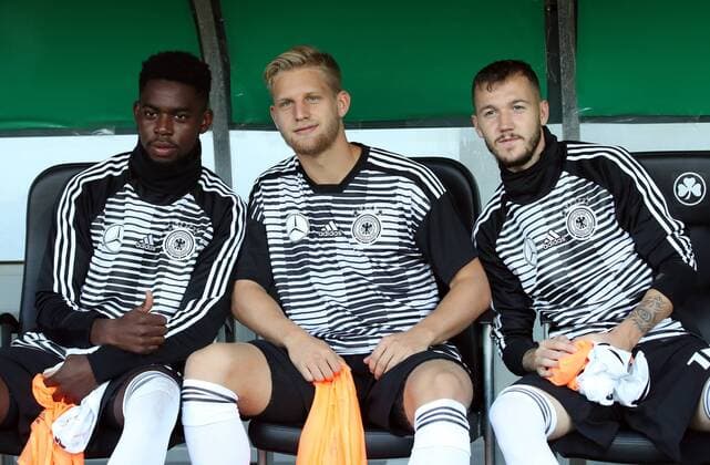 07 09 2018 Football Friendly match International Friendlies Germany Mexico U21 DaMa DFB regulations prohibit any use of images Jordan Torunarigha 21 Germany U21 Arne Maier 8 Germany U21 Marcel Hartel 18 Germany U21 on substitute bench