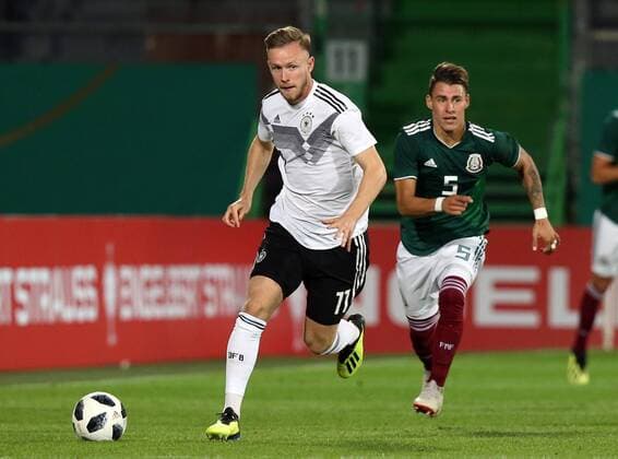 07 09 2018 Football Friendly match International Friendlies Germany Mexico U21 DaMa DFB regulations prohibit any use of photographs as well as video clips Cedric Teuchert 11 Germany U21 Cristian Calderon 5 Mexico Mexico U21