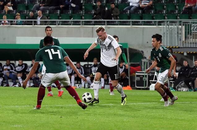 07 09 2018 Soccer Friendly Match International Friendlies USA Mexico U21 DaMa DFB regulations prohibit any use of images as sequences or video Ernesto Monreal 14 Mexico Mexico U21 Cedric Teuchert 11 Germany U21 Ismael Govea 3 Mexico Mexico U21