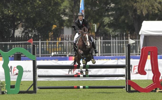 Yufei Bian of China participates in the women s relay equestrian jump event during the Modern pentathlon moderner Fünfkampf World Championship WM Weltmeisterschaft in Mexico City, Mexico, 7 September 2018. Modern Pentathlon World Championship !ACHTUNG: NUR REDAKTIONELLE NUTZUNG!  Copyright: xMarioxGuzmanx MEX01 20180908-636719665074469775