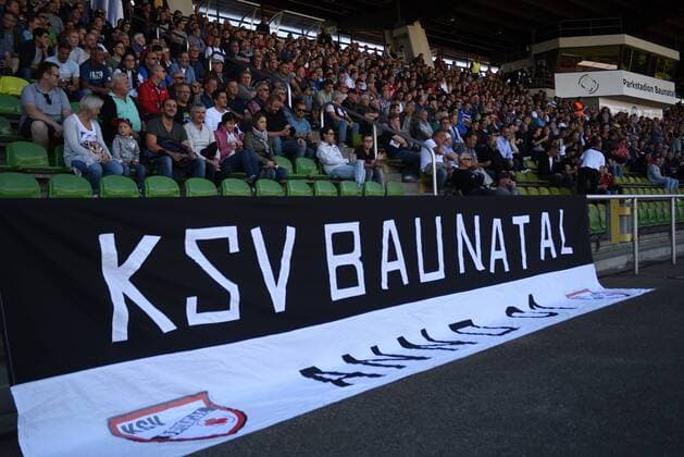 08 09 2018 xkhx Baunatal Hessenliga Season 2018 2019 KSV Baunatal vs. KSV Hessen Kassel Fans of the KSV Baunatal