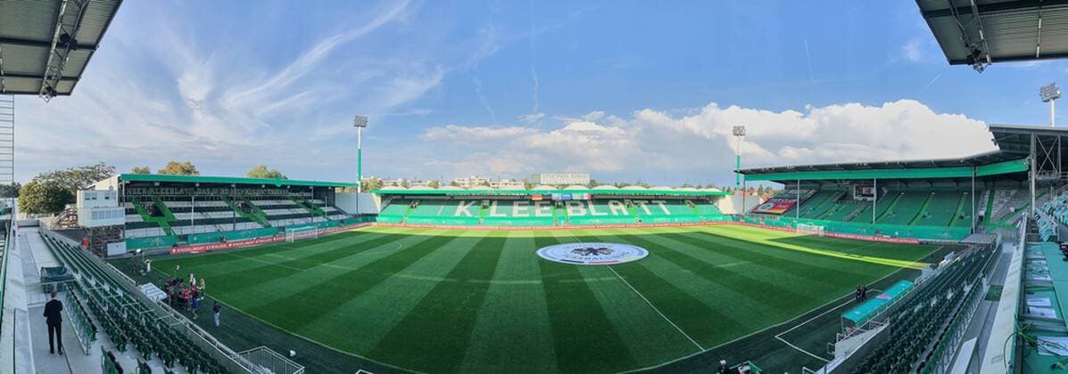 U21 U 21 Germany - Mexico, Soccer, Fürth, September 07, 2018 Stadium, football stadium, tribunes, spectator tribunes, inside view, architecture lawn, inside, arena, pitch, Sportpark Ronhof SpVgg Greuther Fürth U21 GERMANY - MEXICO 3-0 Important: DFB regulations prohibit any use of photographs as image sequences and or quasi-video. Football Test match, Season 2018 2019, September 07, 2018 Fürth, Germany. Photographer: Peter Schatz MAGICS