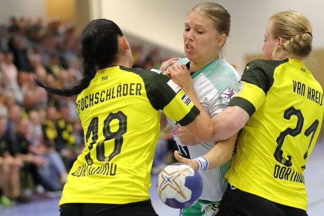Center of the picture Michaela Hrbkova GOE 80908 BVB vs. FRESH ON GOEPPINGEN Season 2018 19 1 Bundesliga Match 1 Sporthalle Bleichstein Herdecke BVB Handball Women Bundesliga Match 2018 19 Dortmund Copyright: xEIBNER Wolfgang_Stummbilligx EP_EER