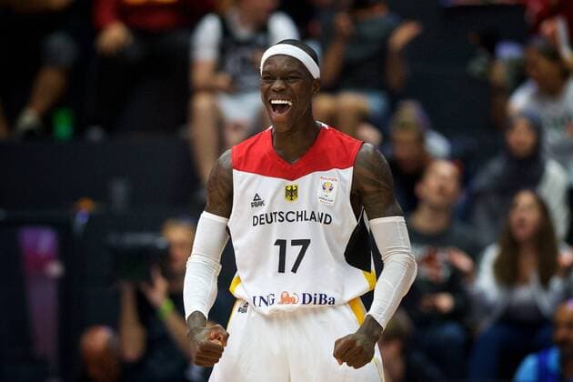 Basketball Hamburg 07 09 2018 VTG Supercup Germany GER Turkey TUR Dennis Schröder Schroeder Germany No 17 Schröder Jubilation