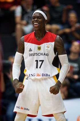 Basketball Hamburg 07 09 2018 VTG Supercup Germany GER Turkey TUR Dennis Schröder Schroeder Germany No 17 Schröder Jubilation