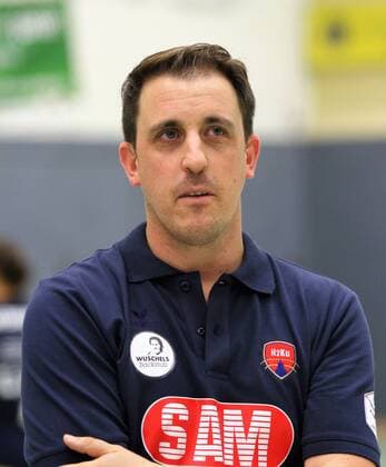 Coach Mike Leibssle Herrenberg GER HL Buchholz 08 Rosengarten SG H2Ku Herrenberg 2 League Women Handball Buchholz Copyright: xEIBNER Cebulokx EP_EER