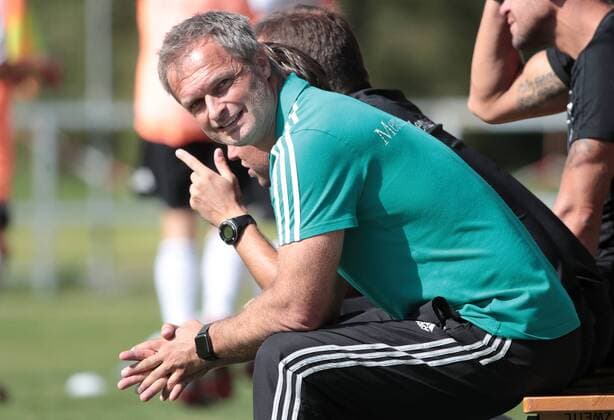 SOCCER - OEFB, U16, AUT vs GER OBERGRAFENDORF,AUSTRIA,09.SEP.18 - SOCCER - OEFB international match Länderspiel Under 16, 3 nations tournament, Austria vs Germany. Image shows head coach Christian Wueck (GER). GEPAxpictures xWalterxLuger